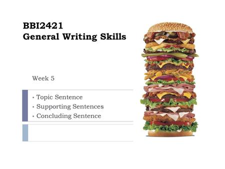 BBI2421 General Writing Skills