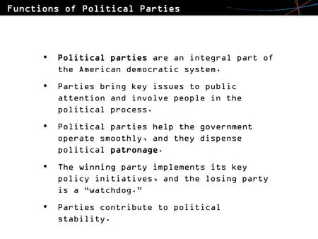 Functions of Political Parties