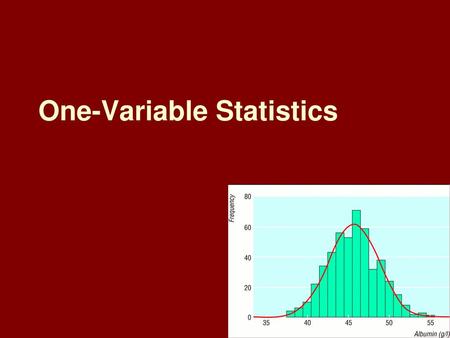 One-Variable Statistics