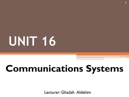 Communications Systems