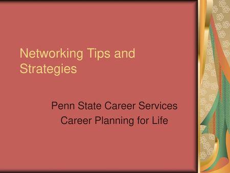 Networking Tips and Strategies