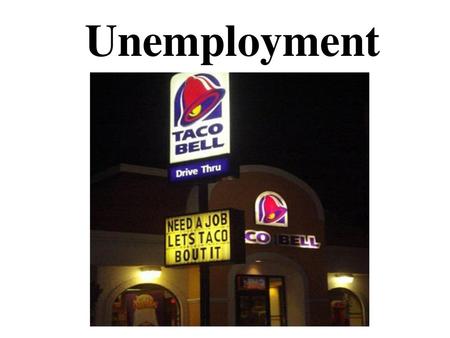 Unemployment.