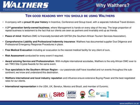 Ten good reasons why you should be using Walthers