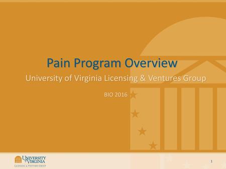 University of Virginia Licensing & Ventures Group BIO 2016