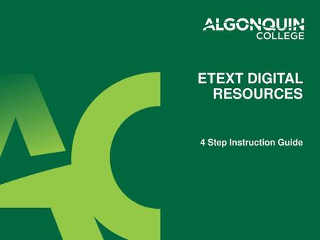 Etext digital resources