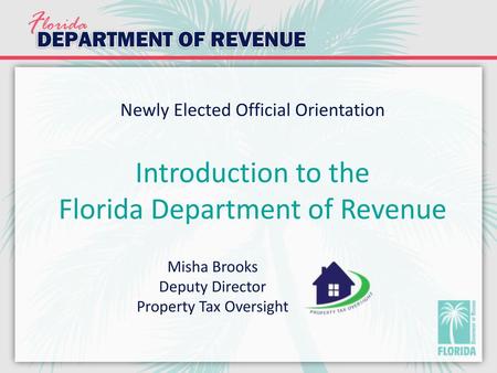 Introduction to the Florida Department of Revenue