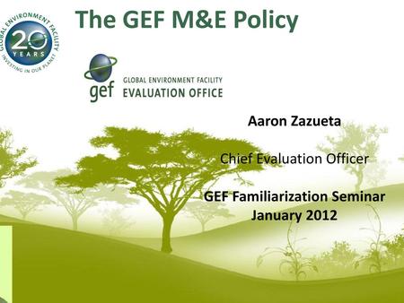 GEF Familiarization Seminar