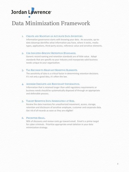 Data Minimization Framework