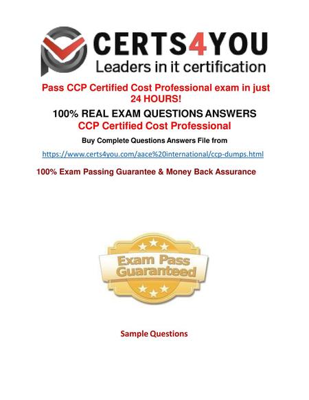 100% REAL EXAM QUESTIONS ANSWERS CCP Certified Cost Professional