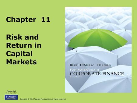 Risk and Return in Capital Markets