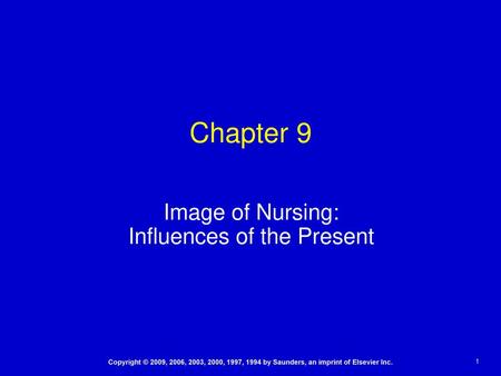 Image of Nursing: Influences of the Present