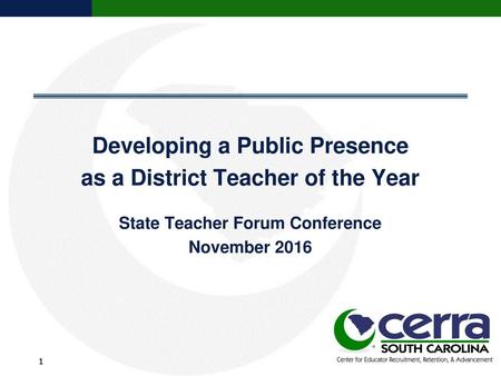 Developing a Public Presence as a District Teacher of the Year