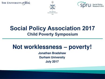 Social Policy Association 2017 Child Poverty Symposium