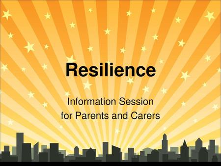 Information Session for Parents and Carers