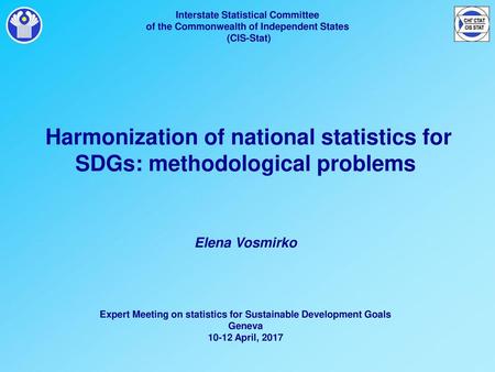 Harmonization of national statistics for SDGs: methodological problems