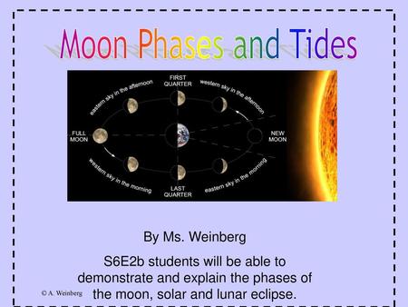 Moon Phases and Tides By Ms. Weinberg