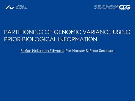 Partitioning of genomic variance using prior biological information