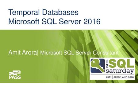 Temporal Databases Microsoft SQL Server 2016