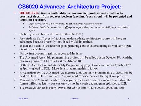 CS6020 Advanced Architecture Project: