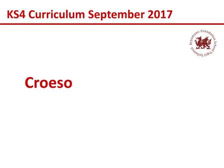 KS4 Curriculum September 2017