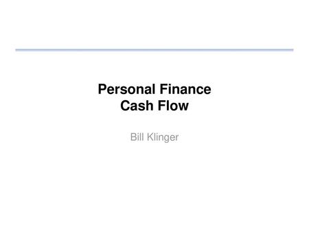 Personal Finance Cash Flow