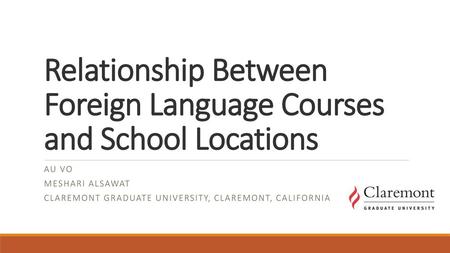 Relationship Between Foreign Language Courses and School Locations