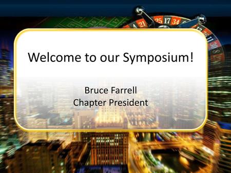 Welcome to our Symposium!