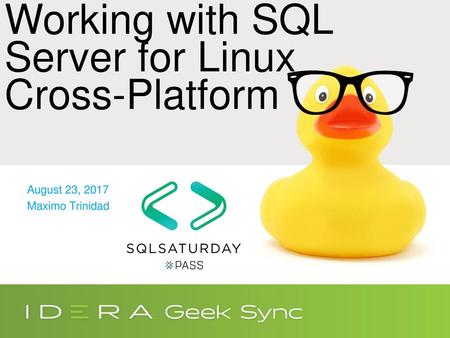 Working with SQL Server for Linux Cross-Platform
