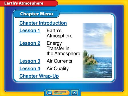 Lesson 1 Earth’s Atmosphere Lesson 2 Energy Transfer in the Atmosphere