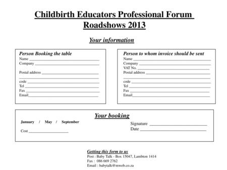 Childbirth Educators Professional Forum