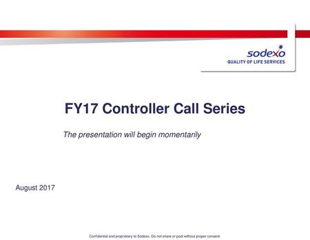 FY17 Controller Call Series
