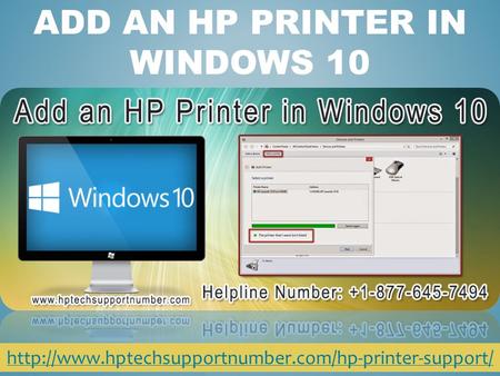 ADD AN HP PRINTER IN WINDOWS 10