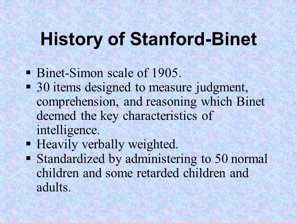to assess mental age binet and simon measured childrens