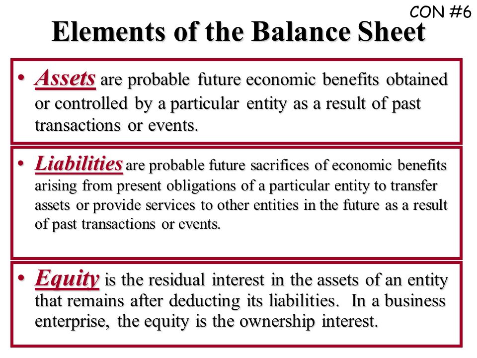 elements of the balance sheet ppt video online download summary earnings