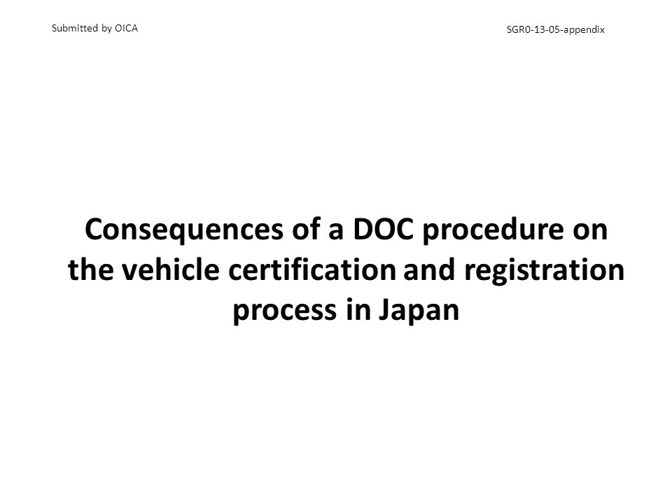 Submitted by OICA SGR appendix - ppt video online download