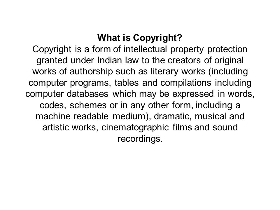 What sale a copyright