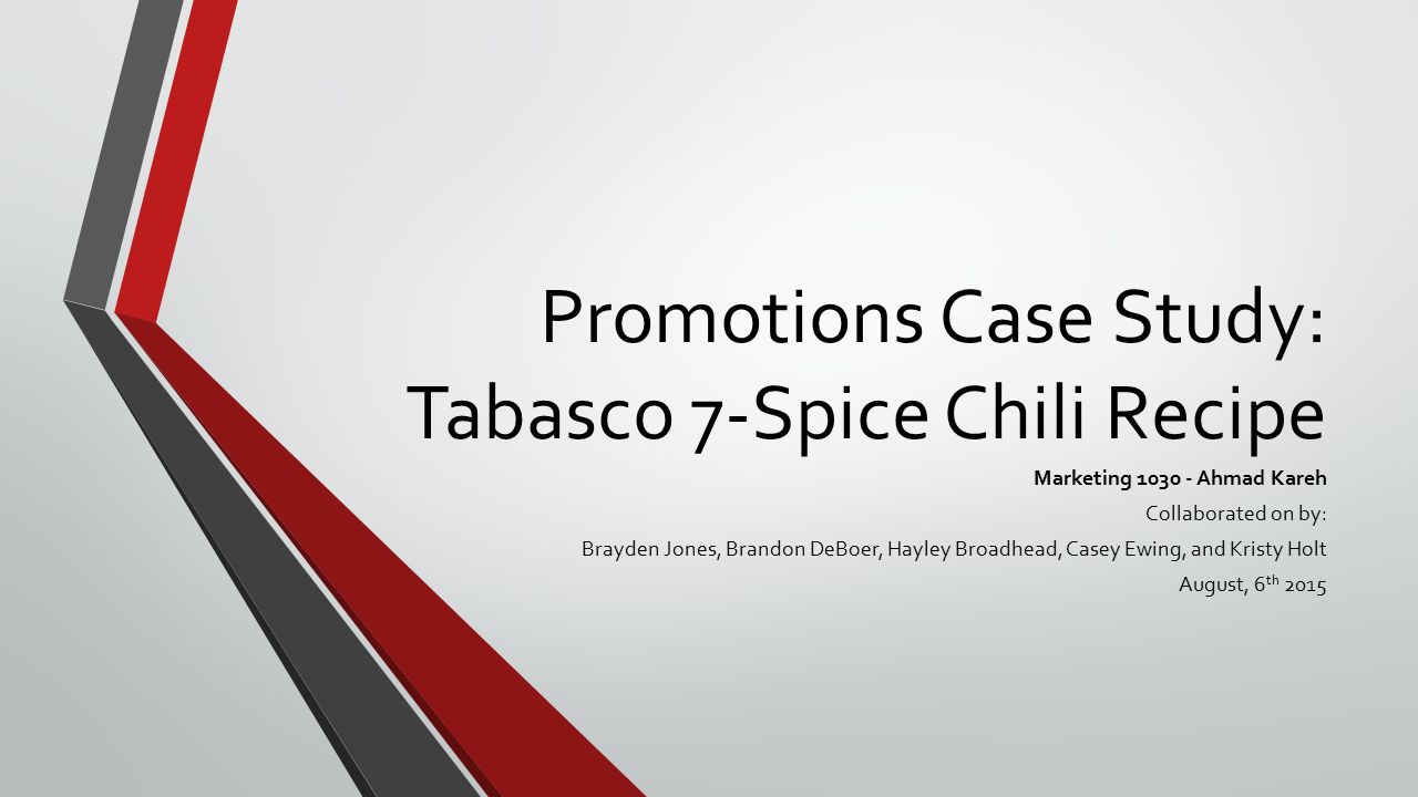 Tabasco Seven Spice Homestyle Chili Starter Case