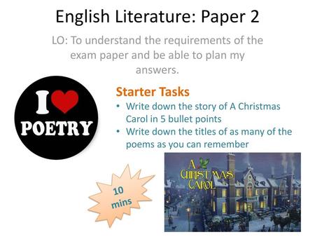 English Literature: Paper 2