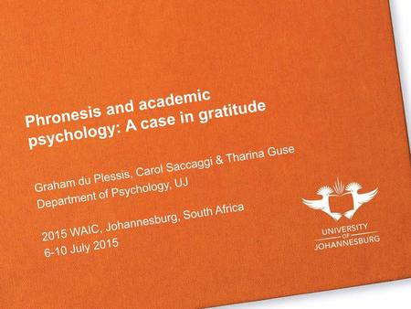 Phronesis and academic psychology: A case in gratitude