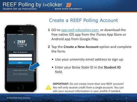 Create a REEF Polling Account