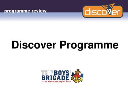 Discover Programme.