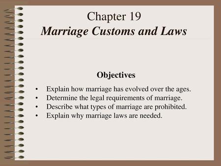 Chapter 19 Marriage Customs and Laws