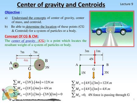 Center of gravity and Centroids