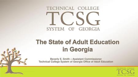 The State of Adult Education in Georgia