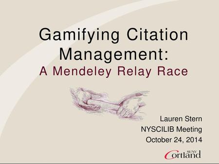 Gamifying Citation Management: A Mendeley Relay Race