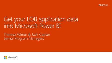 Get your LOB application data into Microsoft Power BI