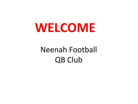 Neenah Football QB Club