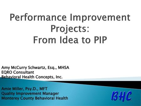 Performance Improvement Projects: From Idea to PIP