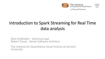 Introduction to Spark Streaming for Real Time data analysis