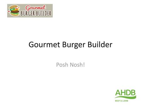 Gourmet Burger Builder